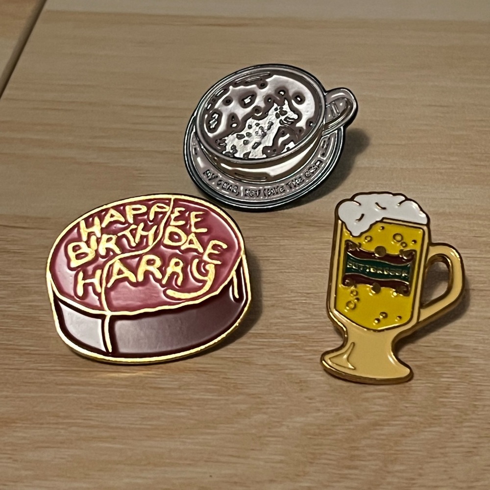 Trio of Harry Potter, enamel pins